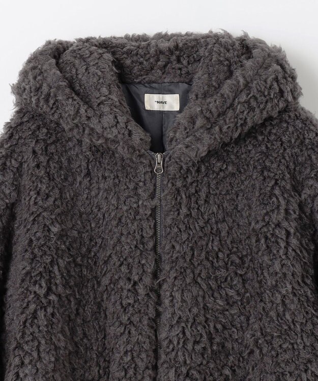 NAVE 【ReNAVE／UNISEX】プードルボア ジャケット チャコール系