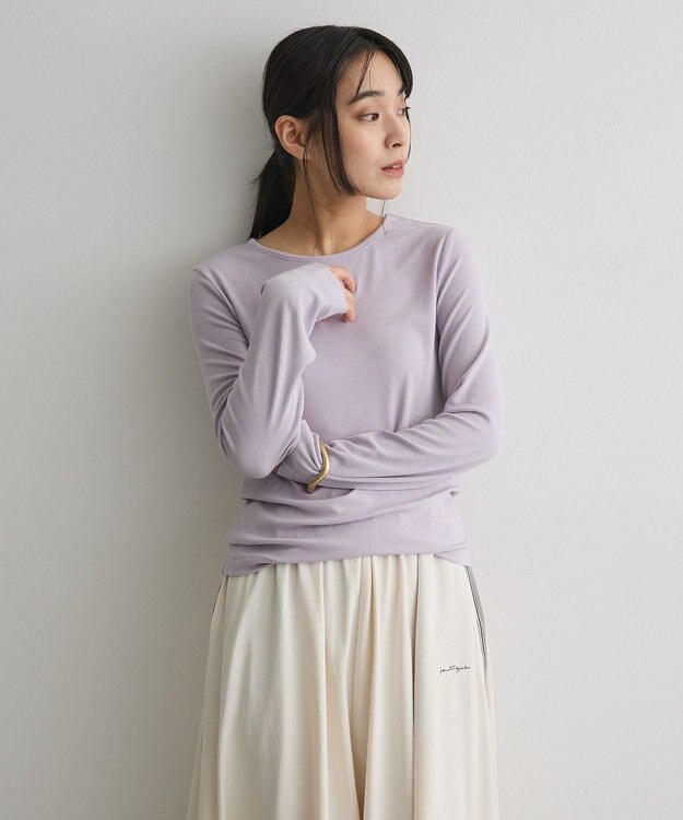 CRAFT STANDARD BOUTIQUE クルーネックバックメローカットソー Light Purple