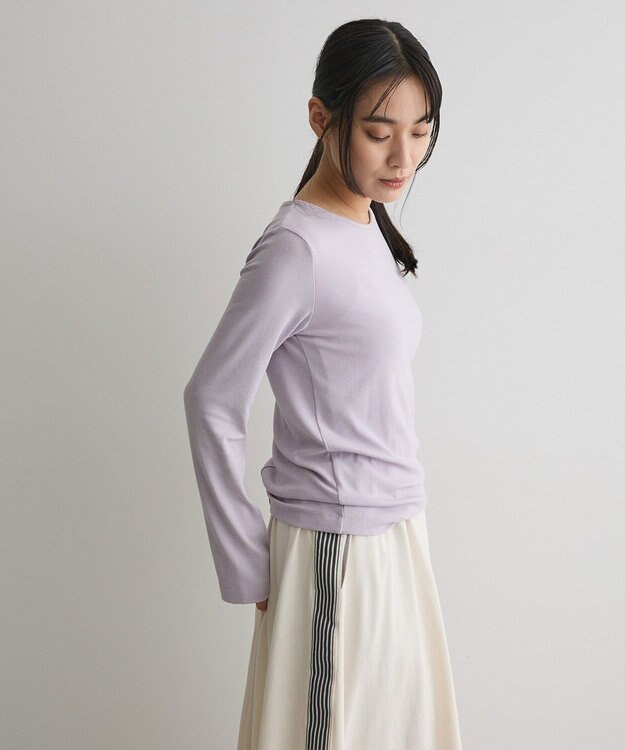 CRAFT STANDARD BOUTIQUE クルーネックバックメローカットソー Light Purple