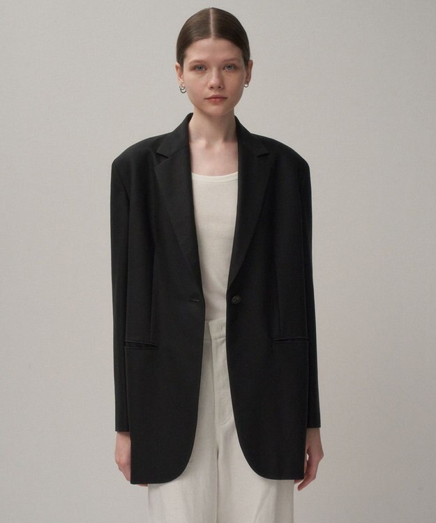 ATON WOOL CUPRA | テーラードジャケット BLACK