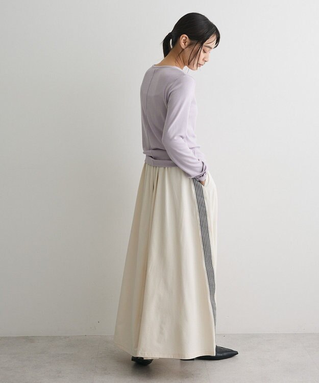 CRAFT STANDARD BOUTIQUE クルーネックバックメローカットソー Light Purple