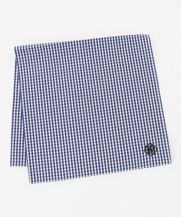 J.PRESS MEN オーバル刺繍ハンカチ/カジュアル ネイビー系3