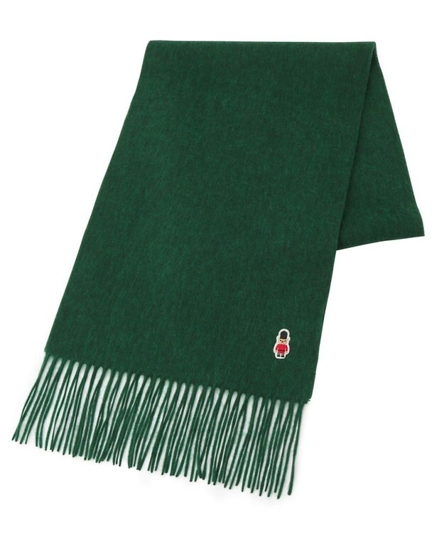 MOONBAT 【WEB限定】MACKINTOSH PHILOSOPHY バッキンガムベア ワッペン付 無地 マフラー グリーン