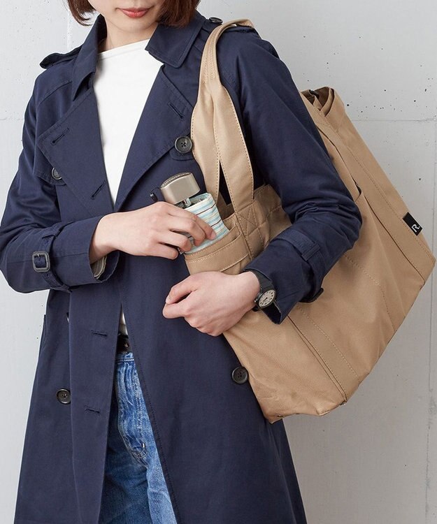 ROOTOTE 3157【ロングセラー商品】SN.ミディアム.ポケッツ-D 04：ベージュ