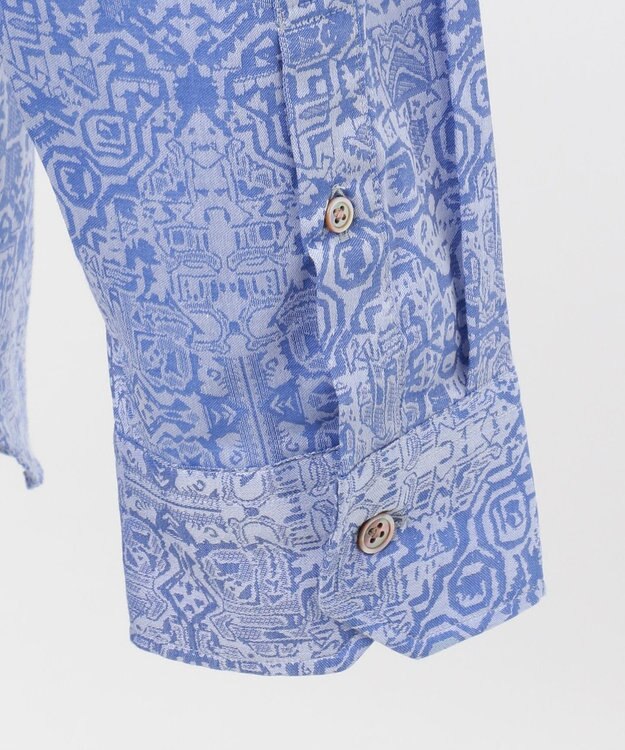 JOSEPH ABBOUD MOUNTAIN 【SPACE】OGジャガード シャツ サックスブルー系