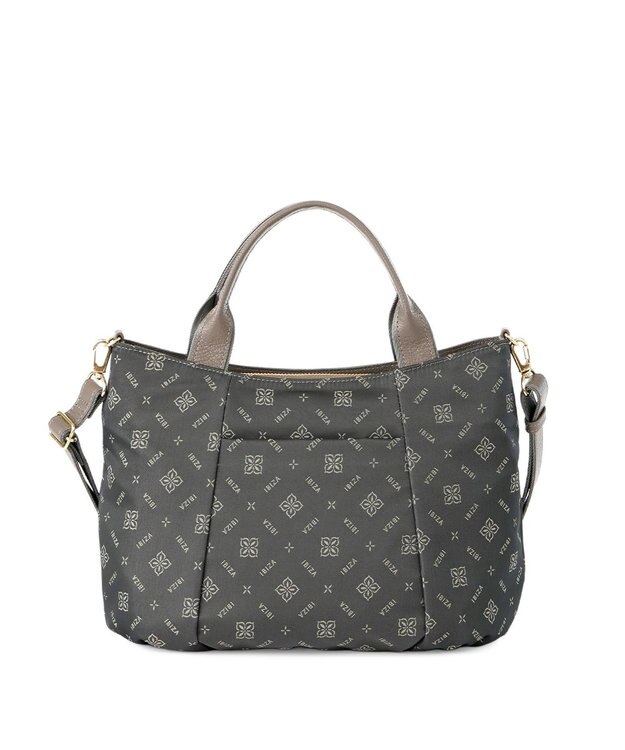 IBIZA モノグラムナイロン　2WAYバッグ ダークグレー