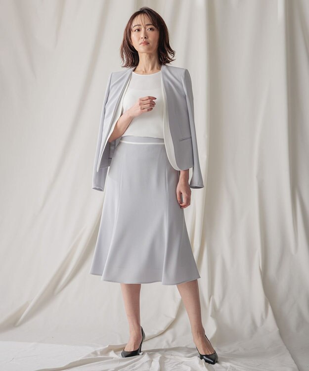 BEIGE， CINDY / フレアスカート Ice blue × White