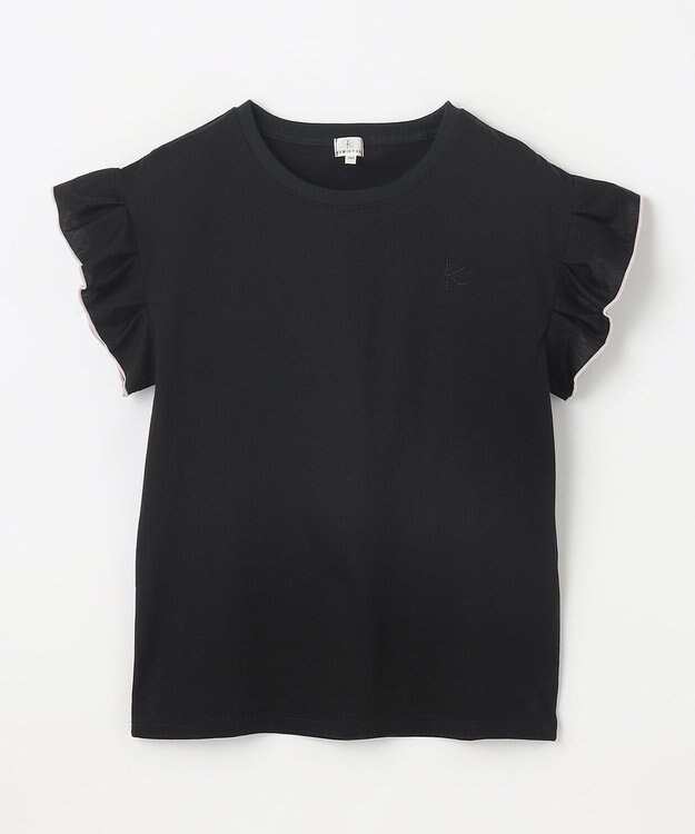 組曲 KIDS 【150-160㎝】ドットキャミ＋TシャツSET ピンク×ブラック