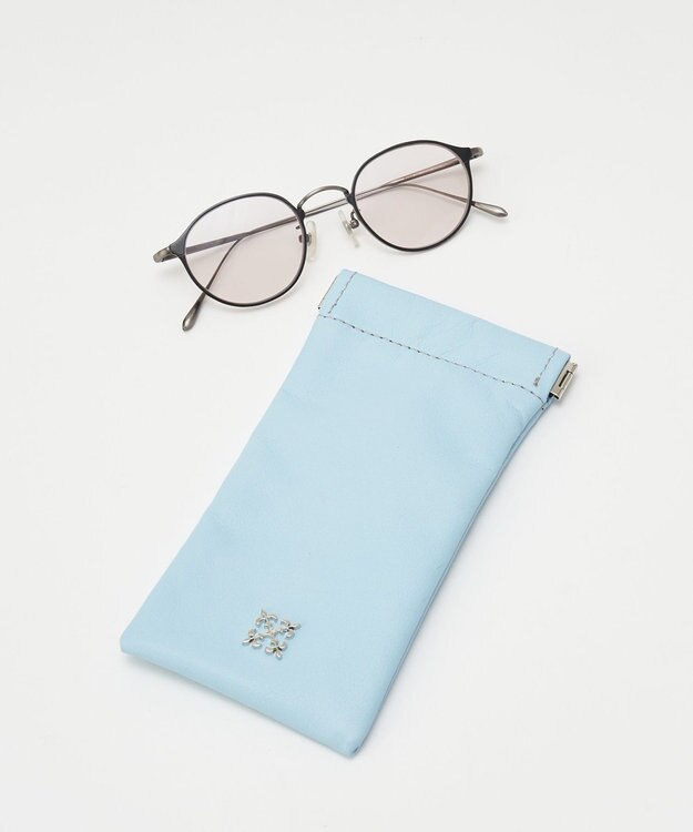 russet ソフトレザー眼鏡ケース(Z-228) Sax