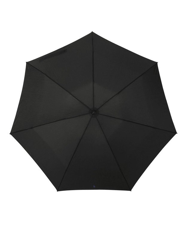 MOONBAT POLO RALPH LAUREN 折りたたみ傘 メンズ プレーン ワンポイント刺繍 大きめ60cm ブラック