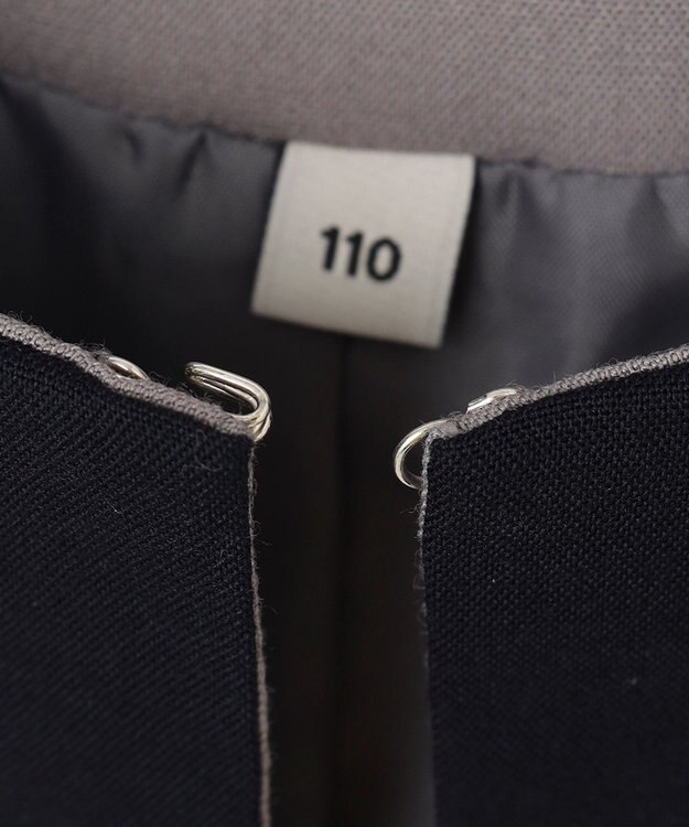 ANY KIDS ボレロ付き ワンピース グレー×ネイビーチェック