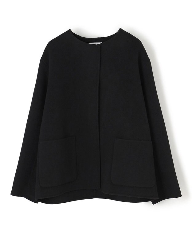 BEIGE， 【WEB限定】VERDUN / ウールリバーショートコート Black