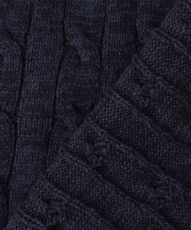 J.PRESS YORK STREET 【WOMEN】ケーブルチルデン ニットベスト ネイビー系