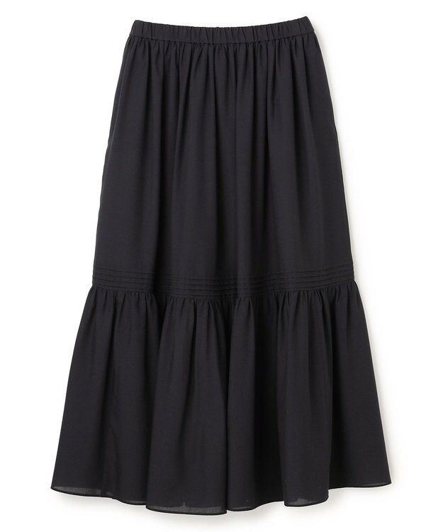 UNFILO エアリー ギャザースカート ブラック