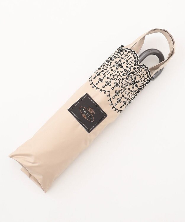 TOCCA 【晴雨兼用】【UVカット99.9%以上・遮光率99.9%・防水・ミニバッグ傘袋付き】CIELO UMBRELLA 折り畳み傘 ベージュ系