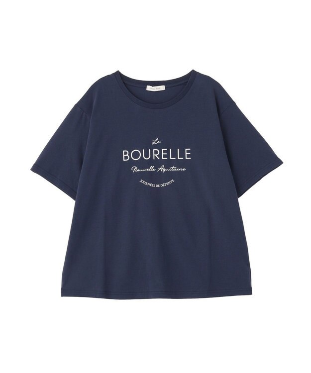 Green Parks アソート柄ロゴＴシャツ Navy