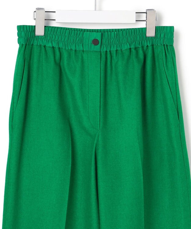 ICB ウォッシャブルライトウール ストレートパンツ グリーン