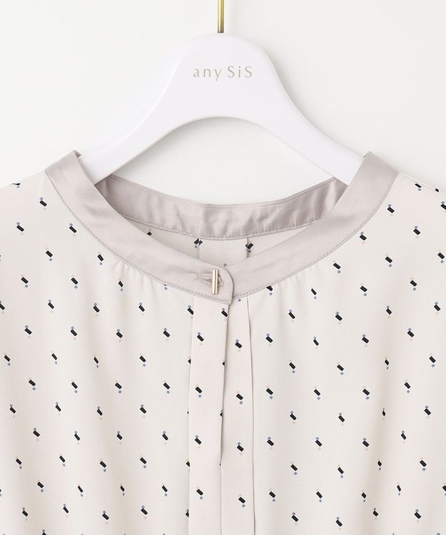 ANY SIS 【洗える】2WAYネック ワンピース アイボリーベース