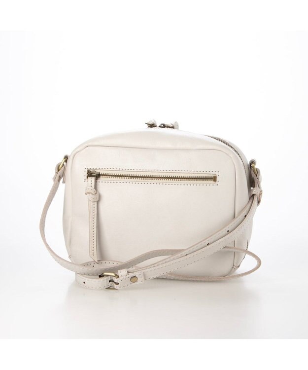 UNBILLION ピークスピーク PEAKSPEAK / 牛革パッチワークスクエアショルダー アイボリー