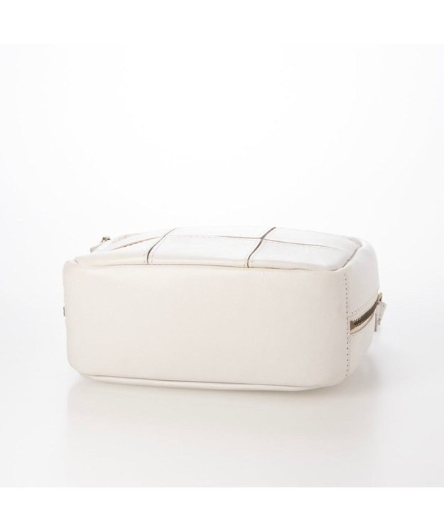 UNBILLION ピークスピーク PEAKSPEAK / 牛革パッチワークスクエアショルダー アイボリー