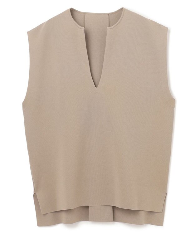 UNFILO フォルムニットジレ カーキ