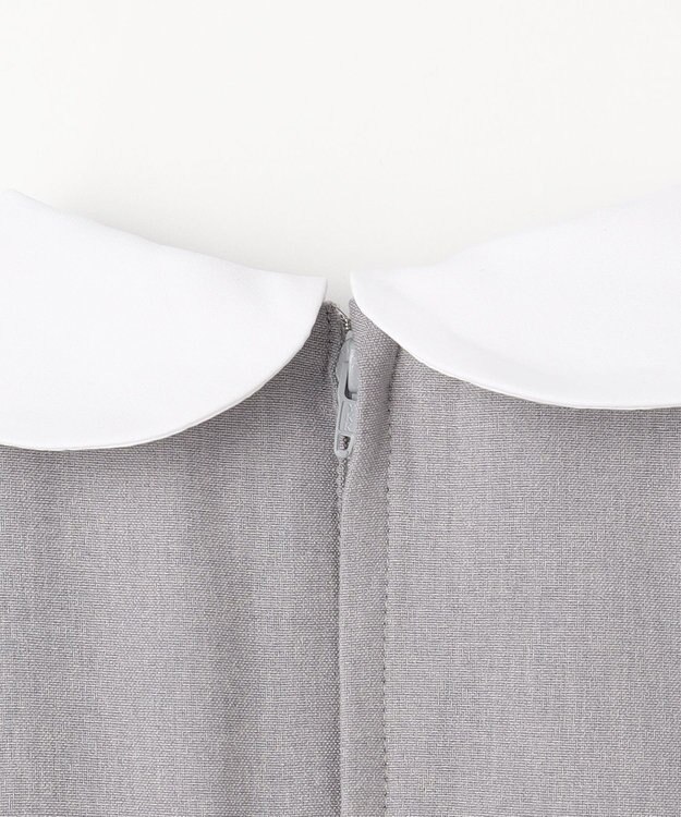 ANY KIDS 【2点セット】ノーカラー ボレロジャケット+襟付き ワンピース グレー