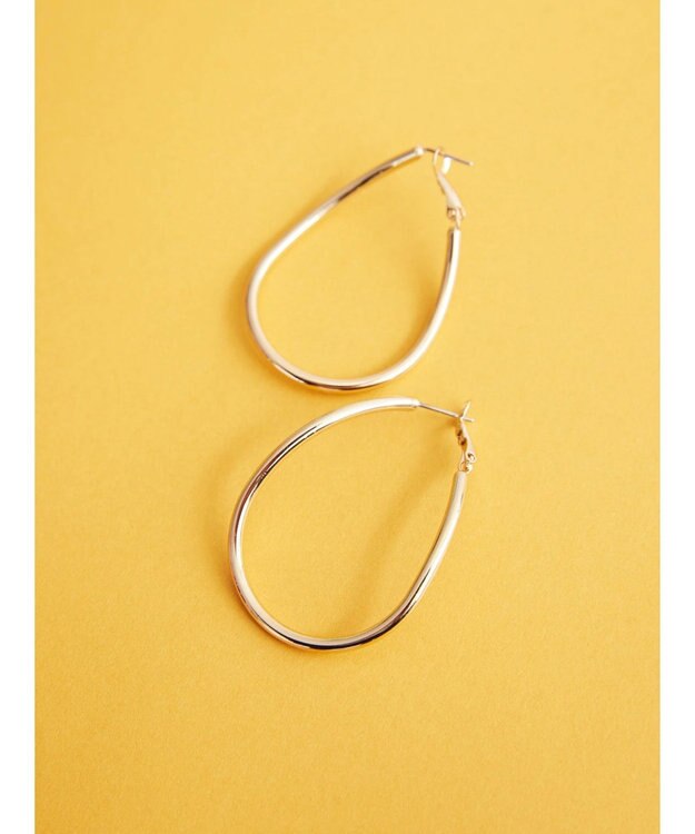 AMERICAN HOLIC 変形メタルフープピアス Gold