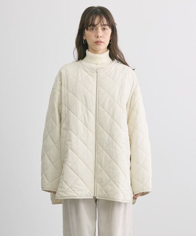 AMERICAN HOLIC 軽ポカリバーシブルキルティングコート Ivory