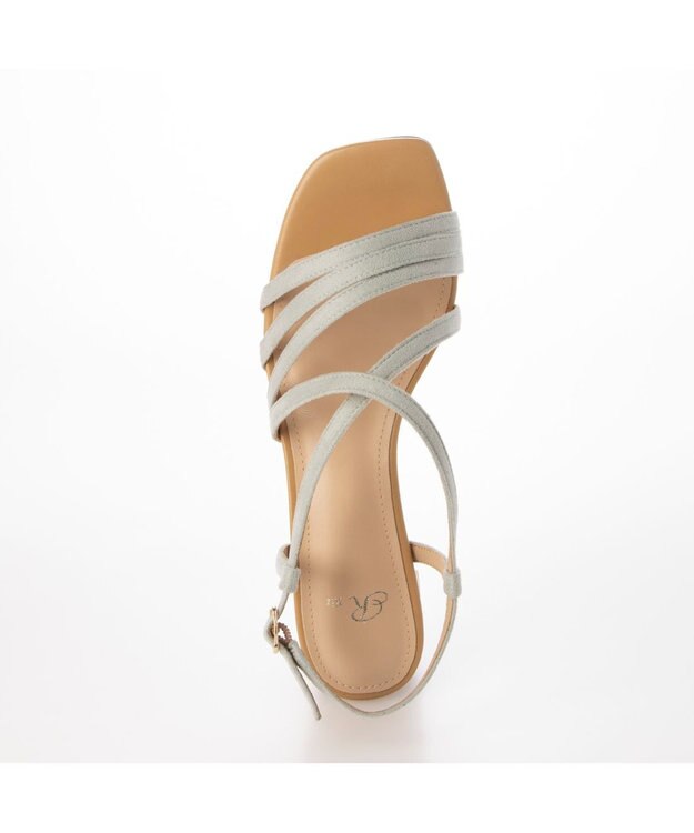 Riz raffinee <Riz raffinee>アンクルストラップサンダル ライトグリーンスエード