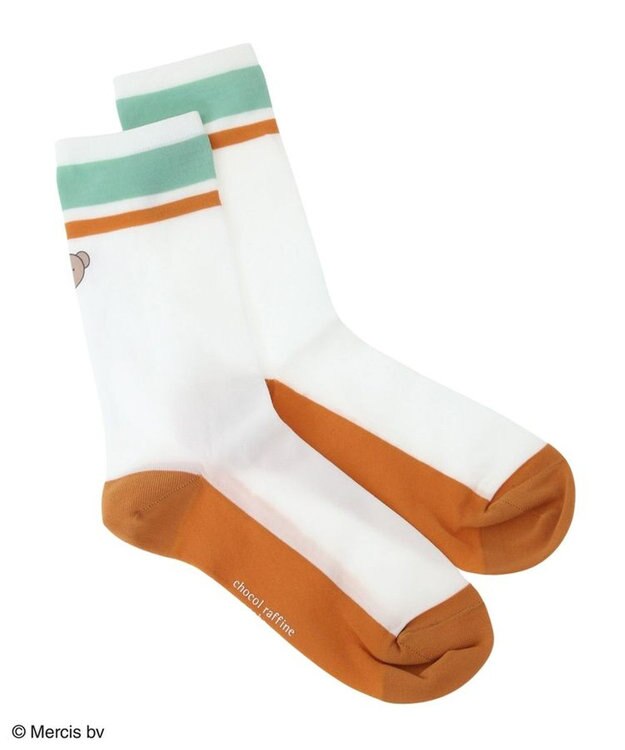 Green Parks Ｍｉｆｆｙ／配色ラインソックス Orange