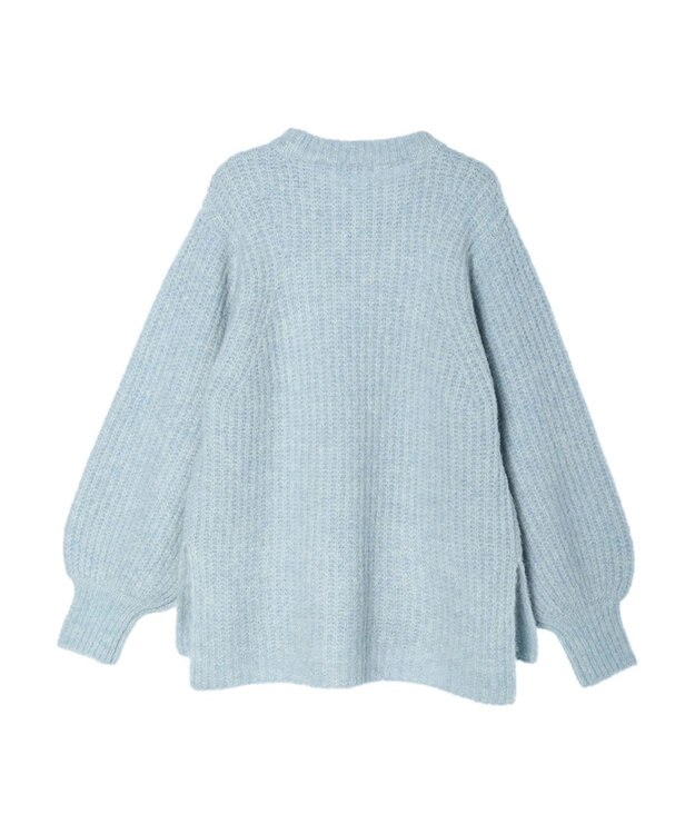 earth music&ecology フワフワＭＩＸヤーンチュニック Light Blue