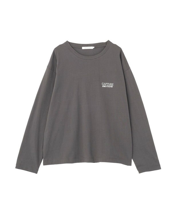 AMERICAN HOLIC NURTURING 刺繍ロゴロンT Charcoal Gray