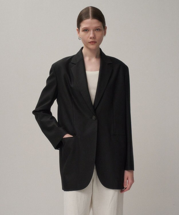 ATON WOOL CUPRA | テーラードジャケット BLACK