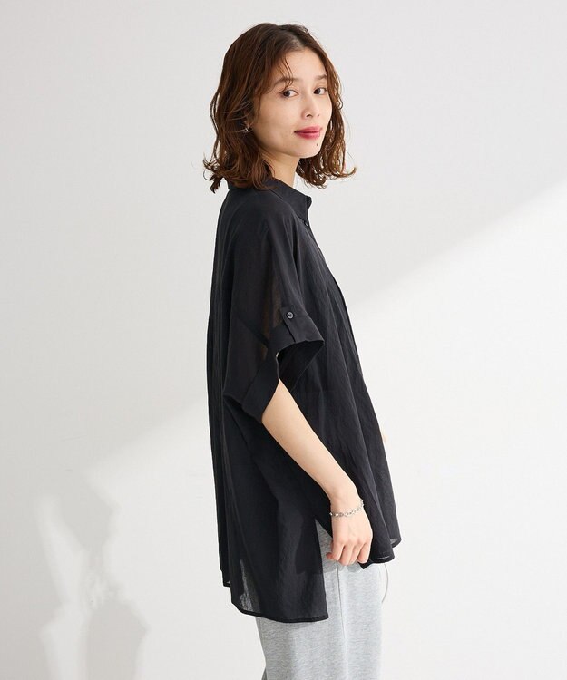 Green Parks タック入りオーバーサイズシャツ Off White