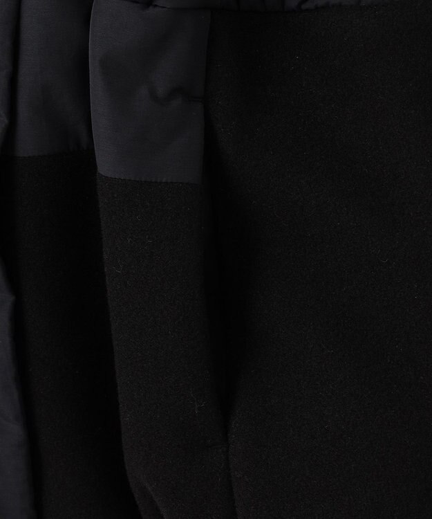 組曲 【中綿・軽羽織】フード付きパディングベスト ブラック系