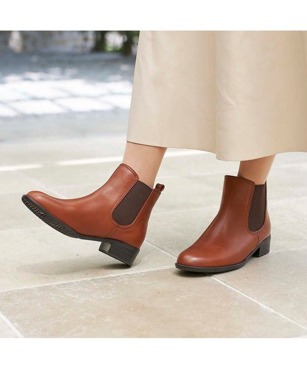 ing <ing>【WEB限定】【サスティナブルシリーズ】サイドゴアショートブーツ ブラウン