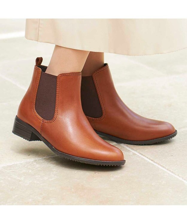 ing <ing>【WEB限定】【サスティナブルシリーズ】サイドゴアショートブーツ ブラウン