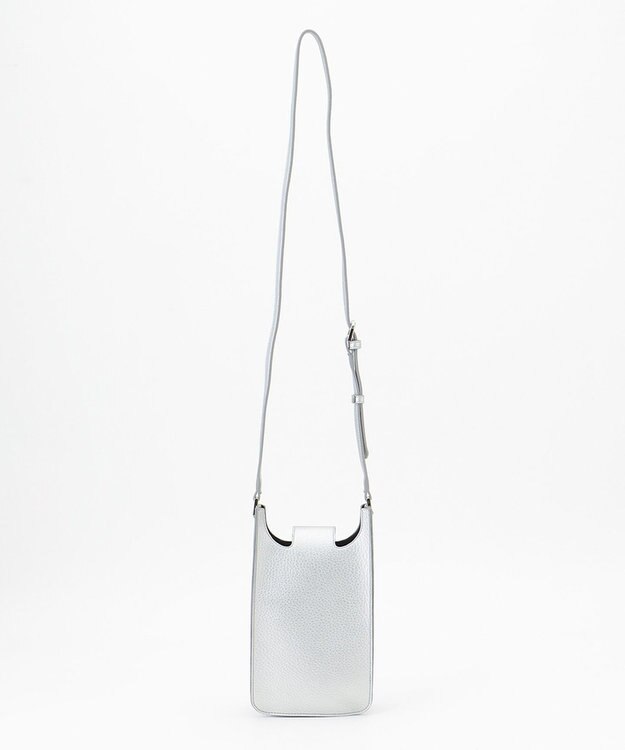 23区 シュリンクフェイクレザーミニショルダー シルバー系