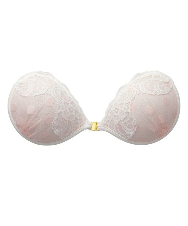 BRADELIS New York 【NuBra / ナチュラルタイプ】ヌーブラ・エアーライト ドットレース ホワイト