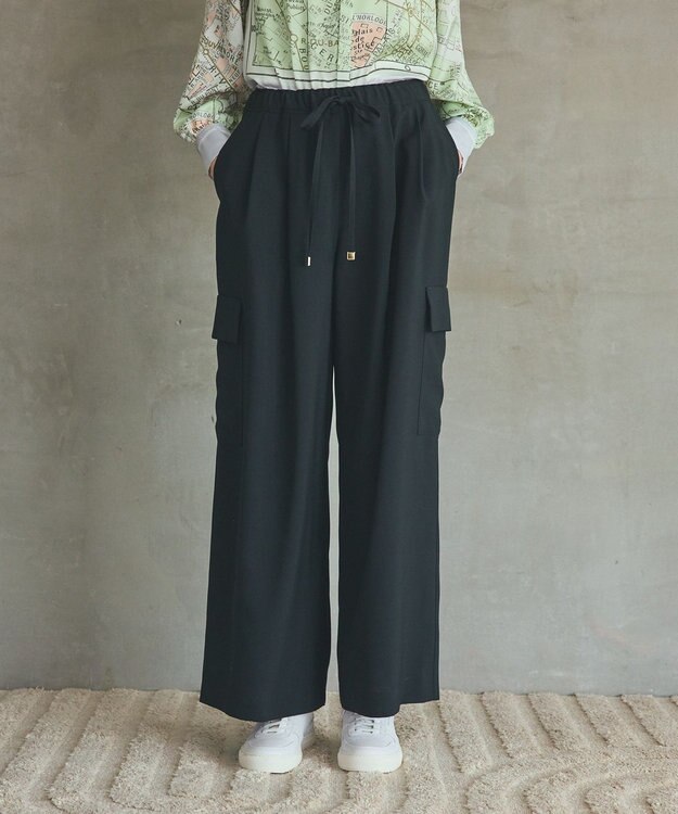 GRACE CONTINENTAL ワイドイージーカーゴパンツ ブラック