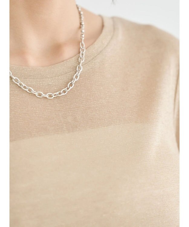 earth music&ecology ラメシアープルオーバー Gold