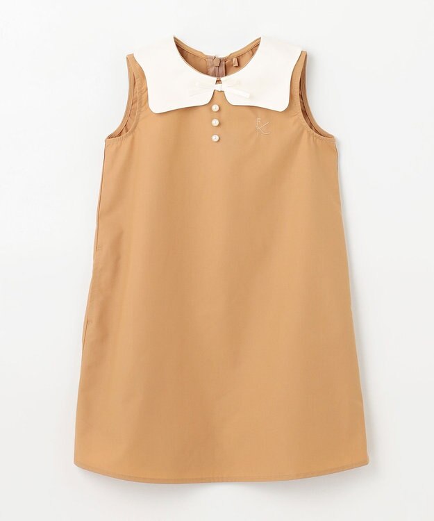 組曲 KIDS 【110-140㎝】カーブカラー ワンピース ベージュ