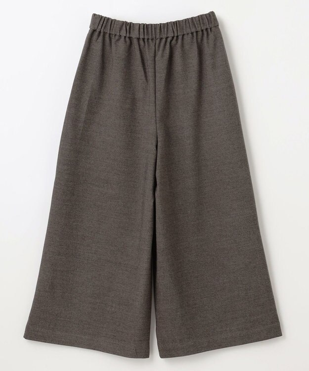 ANY 【洗濯機可/ウエストゴム】ライトツイードワイドパンツ モカ
