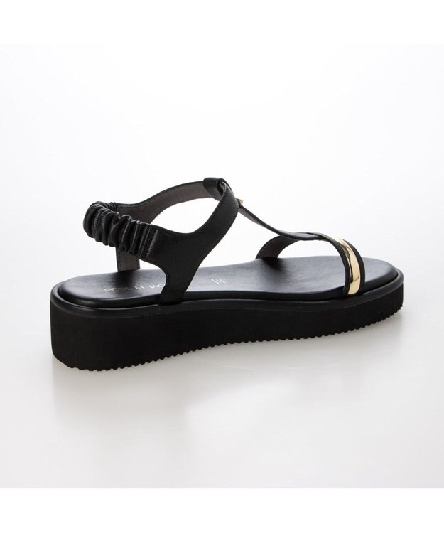 MODE ET JACOMO <MODE ET JACOMO>柔らか厚底ストラップサンダル ブラック