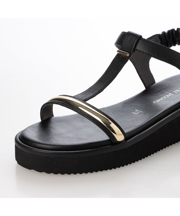 MODE ET JACOMO <MODE ET JACOMO>柔らか厚底ストラップサンダル ブラック