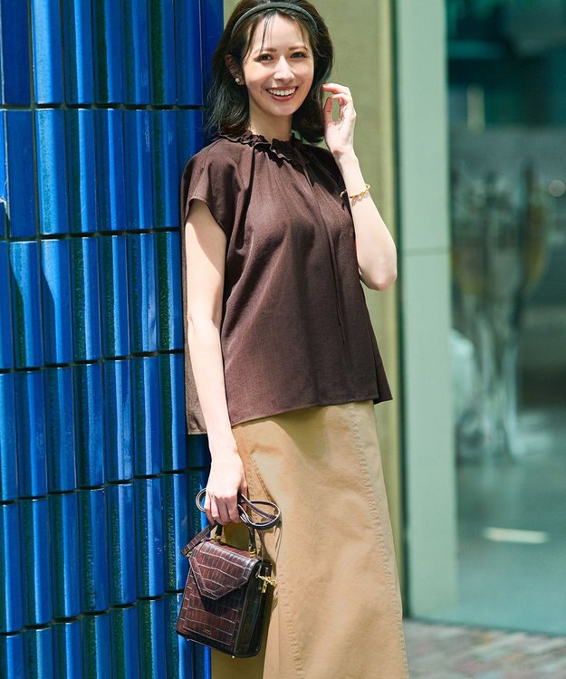 23区 【VERY掲載】エンボス ミニ ショルダーバッグ ダークブラウン系