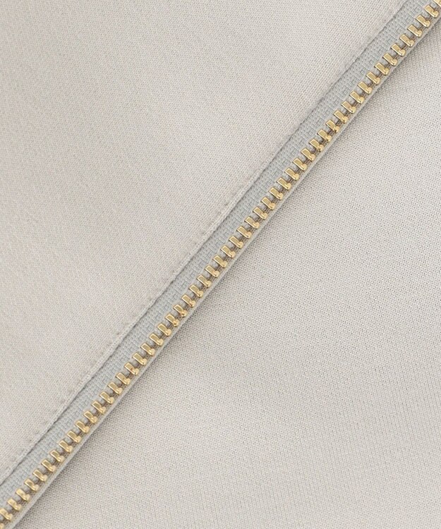 Feroux 【洗える】ダブルジップダンボールロゴ パーカー ライトグレー系