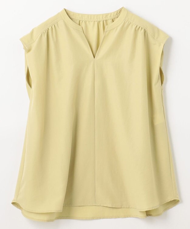 ANY ギャザーショートスリーブブラウス イエロー