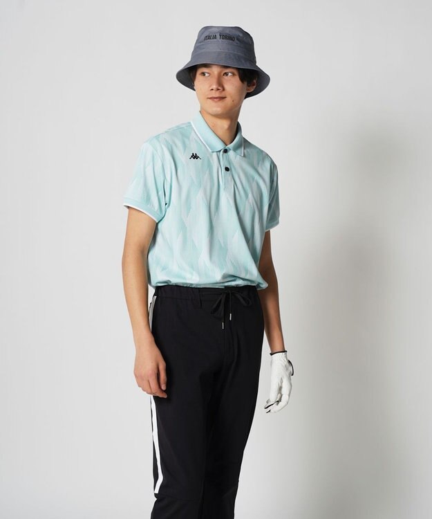 FILA GOLF／marie claire 【Kappa】柄半袖ポロシャツ グリーン