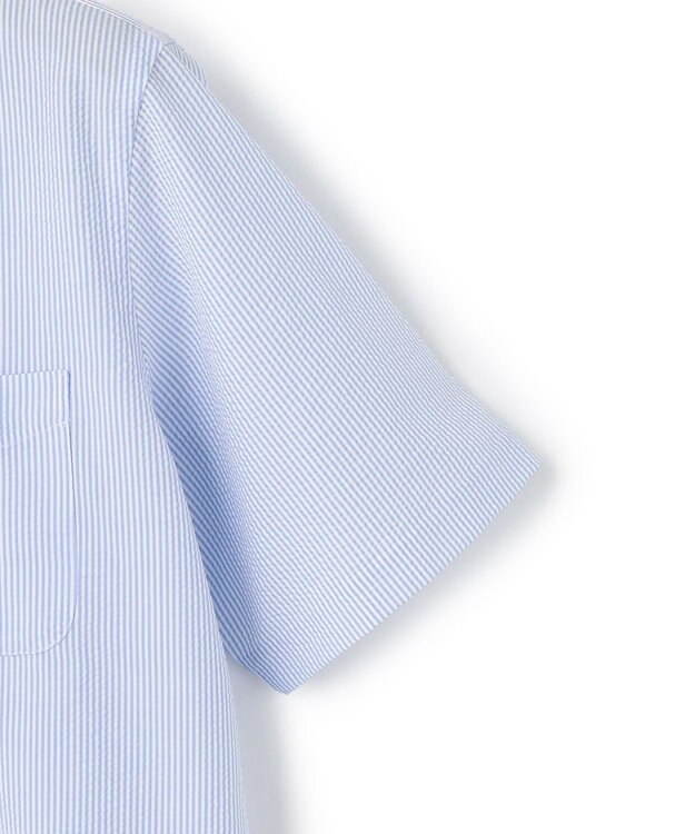 J.PRESS MEN 新色追加【 高通気性 / 軽量 / ノンアイロン / 撥水】【BEAT HEAT SYSTEM】半袖シャツ / B.D. サックスブルー系1